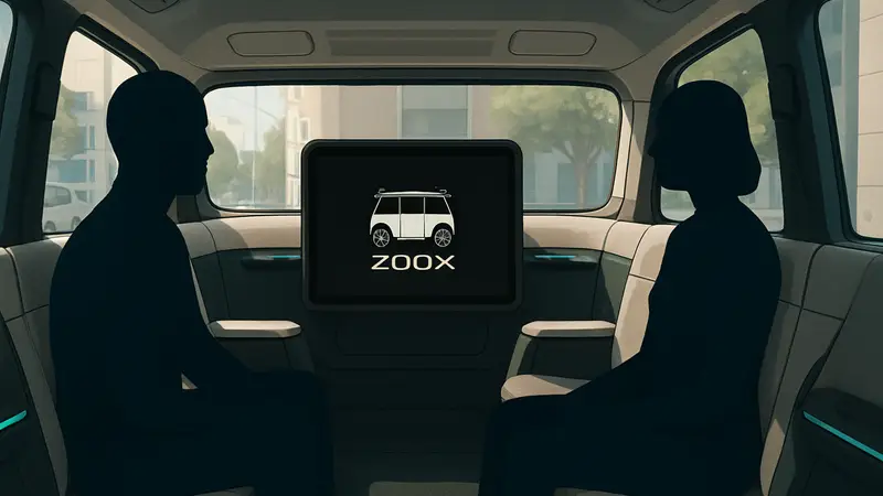 Обновлённое роботакси Zoox внутри салона