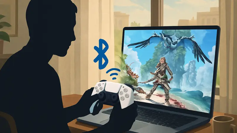 Контроллер DualSense от PS5 работает по Bluetooth на ПК с поддержкой всех функций