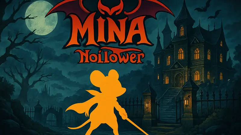 Обложка саундтрека Mina The Hollower с изображением главной героини и логотипом игры.