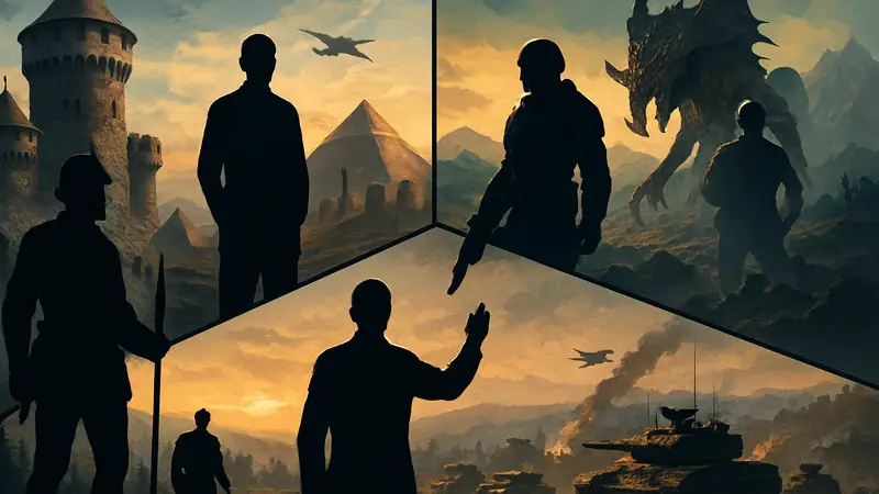 Обложки знаковых стратегических игр, расположенные коллажем.