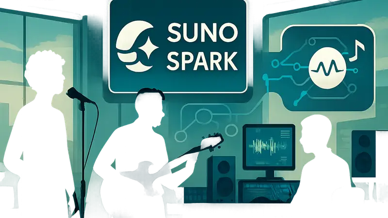 Логотип Suno Spark и музыкальный ИИ для артистов