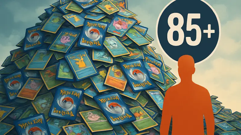 Куча карт Pokemon TCG с символом рекорда в 85 миллиардов