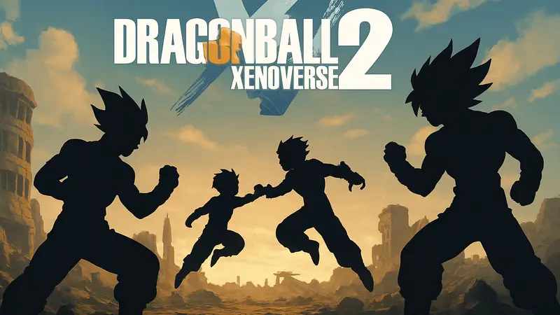 Иллюстрация персонажей из Dragon Ball Xenoverse 2, сражающихся перед логотипом финального DLC, дата 8 июля