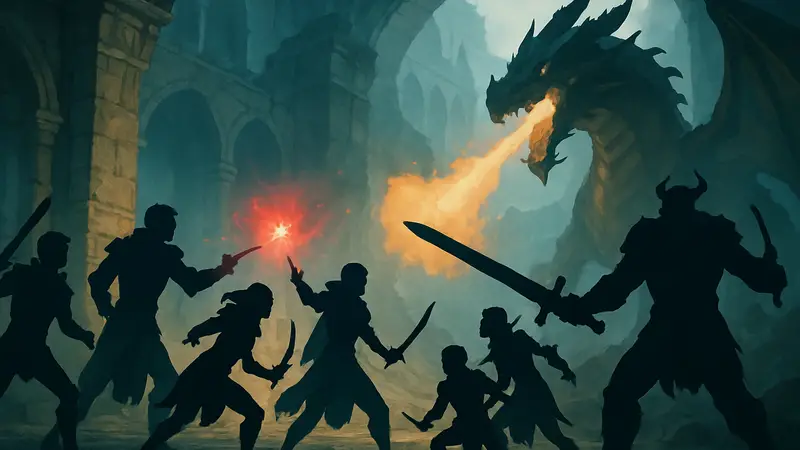 Легенда о Vox Machina: кадр из четвёртого сезона, герои в бою.