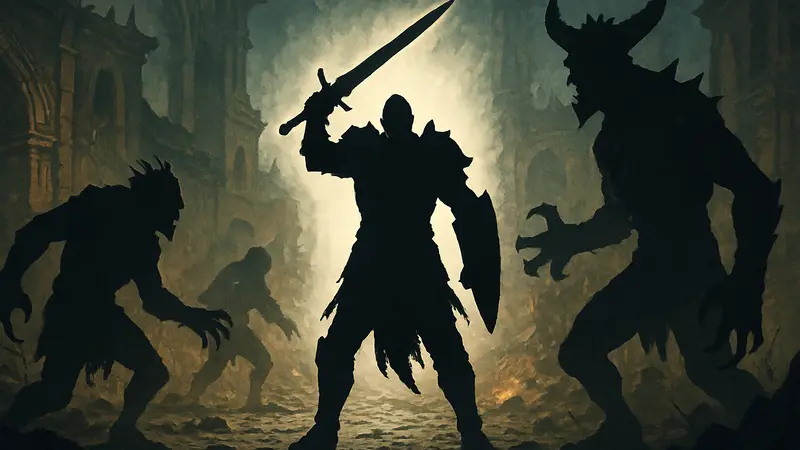 Герой Diablo 4, окруженный врагами, демонстрирует бессмертие.