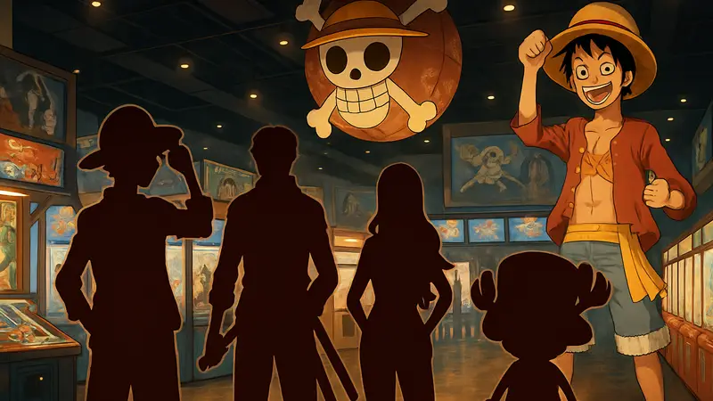 Персонажи One Piece в развлекательном центре Round1, США и Япония