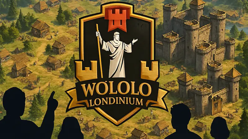 Логотип турнира Wololo Londinium на фоне игрового поля Age of Empires