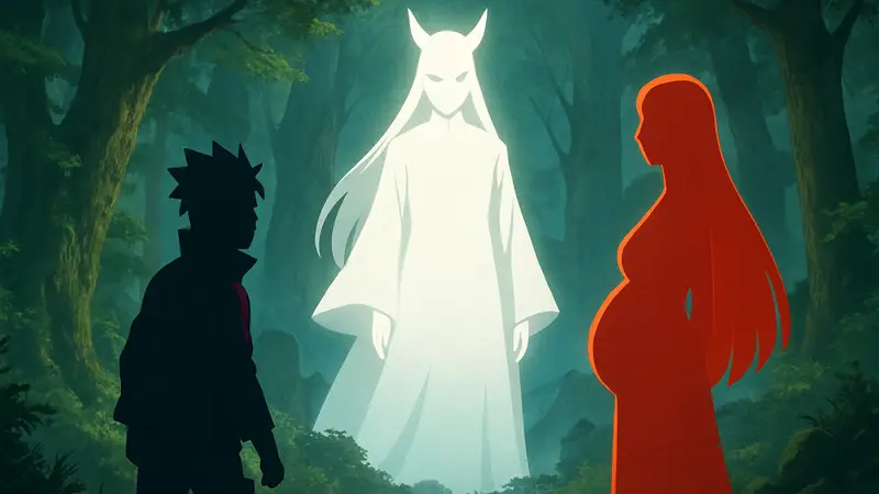 Boruto: иллюстрация к сюжету Шинджу и рождение нового персонажа Ооцуцуки.