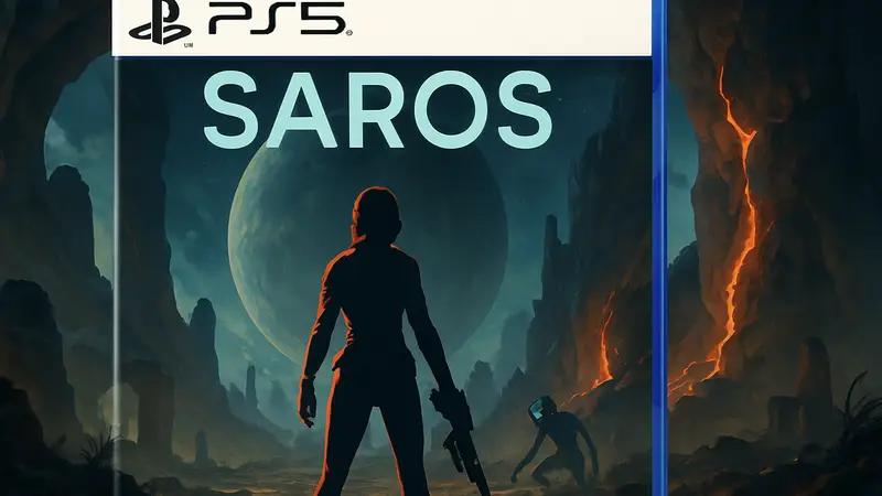 Обложка игры Saros на PlayStation 5, новый шутер от Housemarque, эксклюзив PS5.