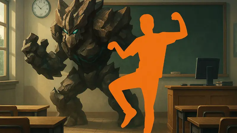 Стример PlainSundaee танцует в образе персонажа Malphite из League of Legends