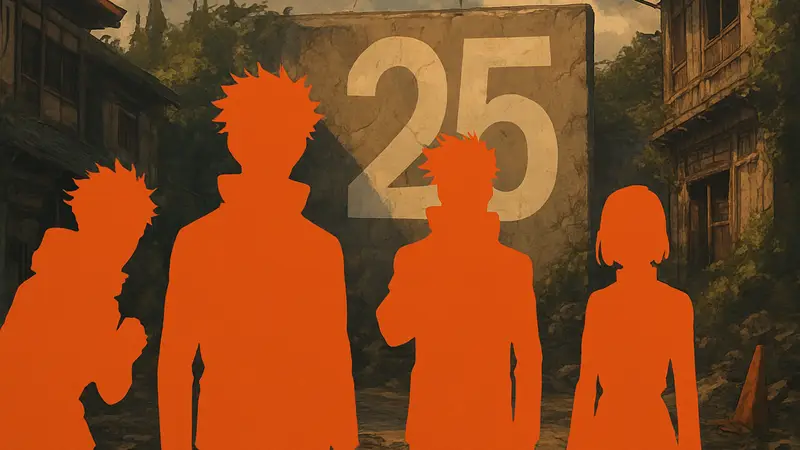 Персонажи Jujutsu Kaisen Modulo на фоне надписи глава 25