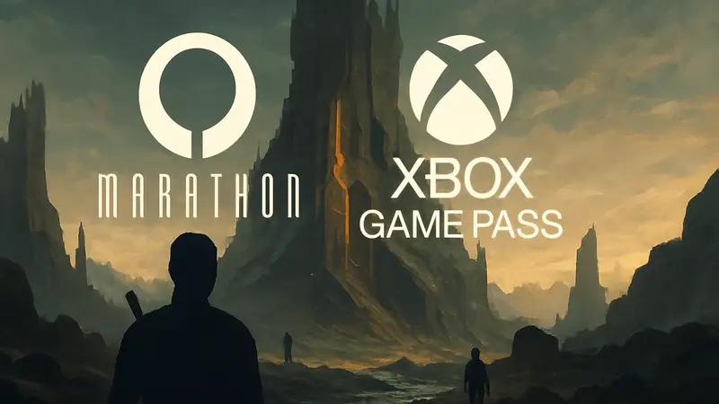 Логотип игры Marathon от Bungie, рядом значок Xbox Game Pass