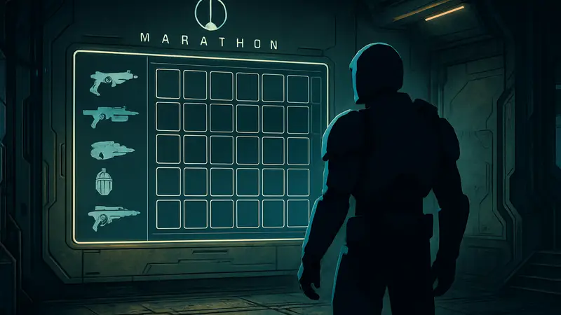 Изображение из игры Marathon с интерфейсом хранилища, демонстрирующее увеличенное пространство для предметов