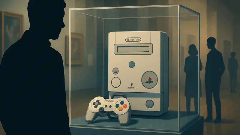 Фотография прототипа консоли Nintendo PlayStation, вид сбоку.