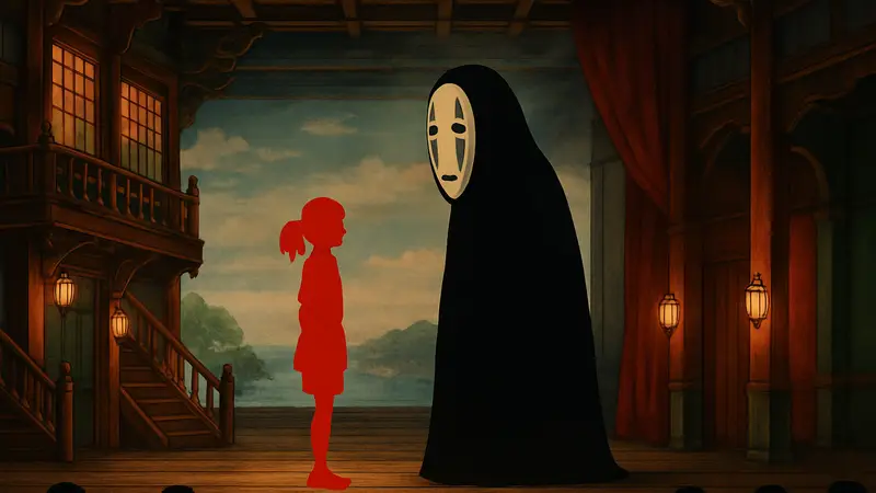 Сцена из театральной постановки по аниме Studio Ghibli «Унесённые призраками»