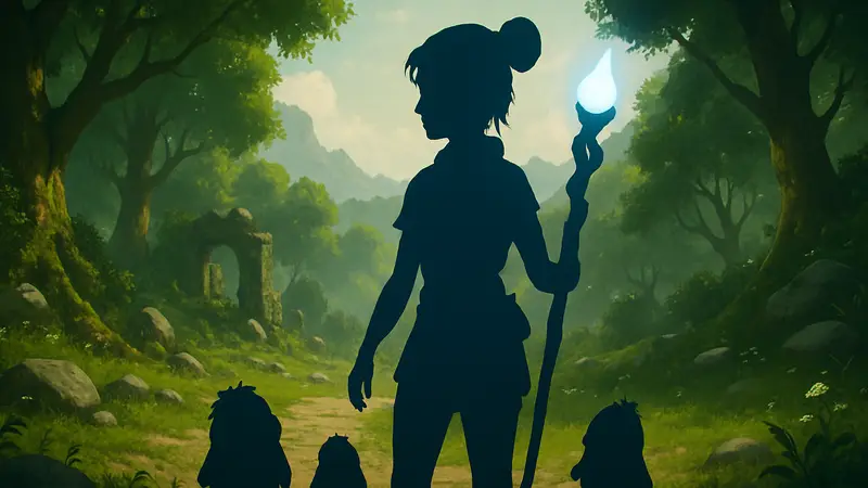 Главная героиня Kena: Bridge of Spirits с духами-компаньонами