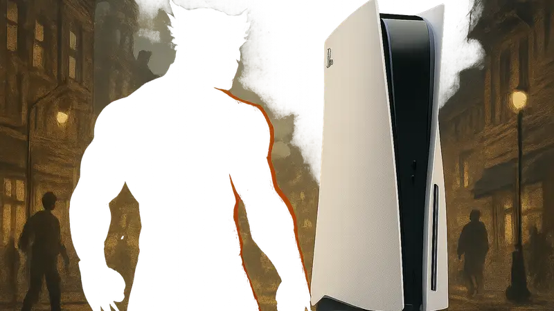 Логотип Marvel's Wolverine и консоль PlayStation 5