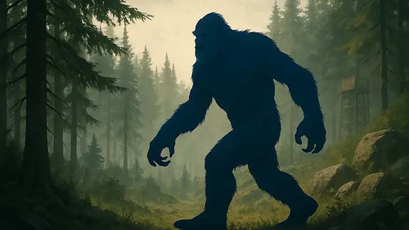 Бигфут в лесу из обновления Fallout 76 Backwoods, готовящийся к атаке