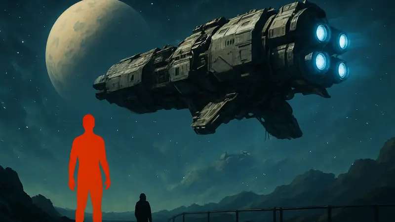 Обложка книги "The Faith of Beasts", авторы The Expanse, космический корабль из "Пространства", научная фантастика.