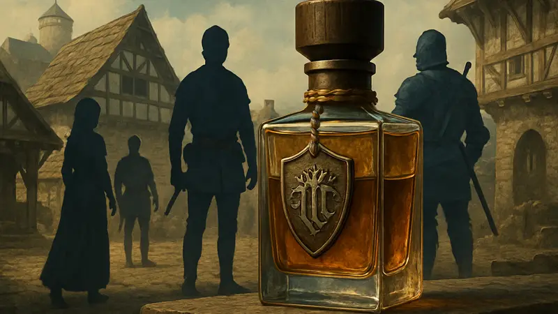 Флакон духов Kintsugi Perfume, стилизованный под средневековье, для фанатов Kingdom Come: Deliverance 2.