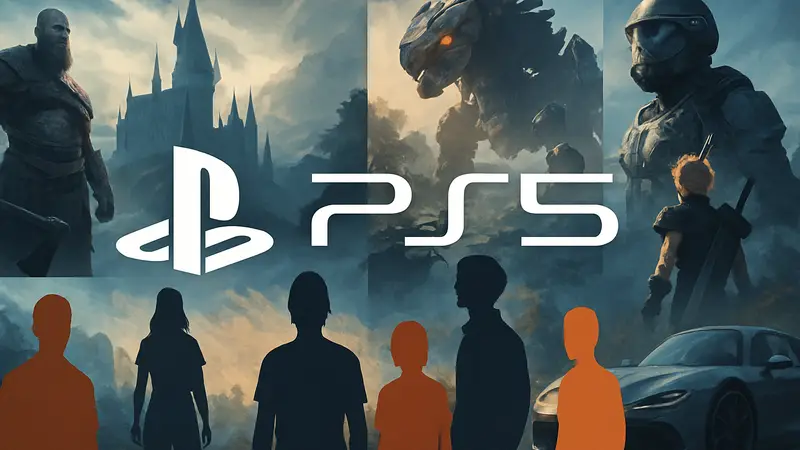 Логотип PlayStation 5 на фоне лучших игр 2026 года, выбранных читателями.