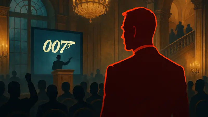 Кадр из игры 007 First Light, аукцион, Джеймс Бонд.