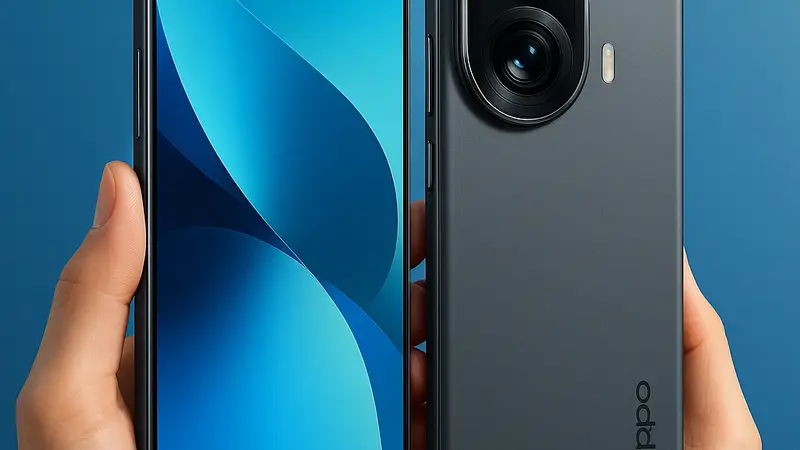 Первое фото смартфона Oppo Find X9s, демонстрирующее его компактный дизайн и двойные 200-мегапиксельные камеры.