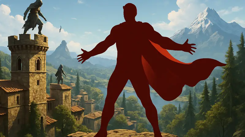 Лучшие игры с открытым миром, скриншот из игры, где герой чувствует себя неудержимым