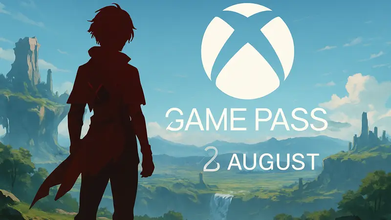 Обложка игры Wuthering Waves на фоне логотипа Xbox Game Pass, показывающая дату релиза 28 августа.