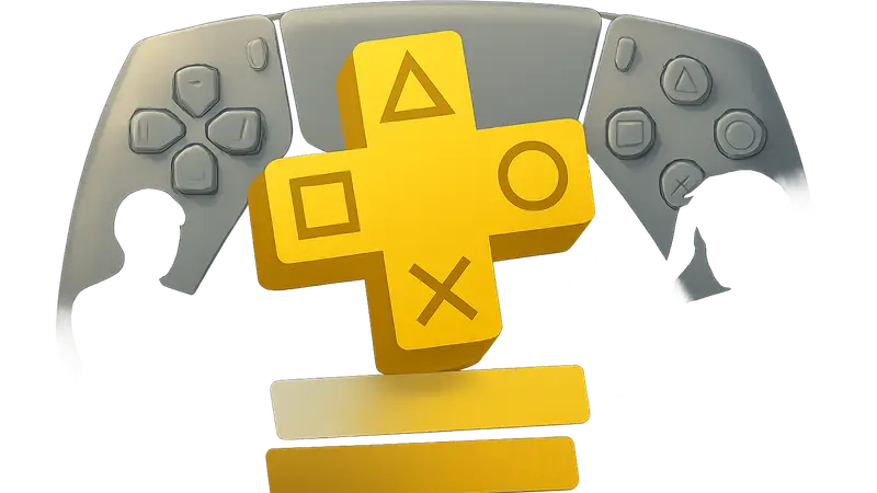 Логотип PlayStation Plus Extra и Premium, на фоне геймпада, символизирующий изменение в подписочном сервисе и недовольство игроков.