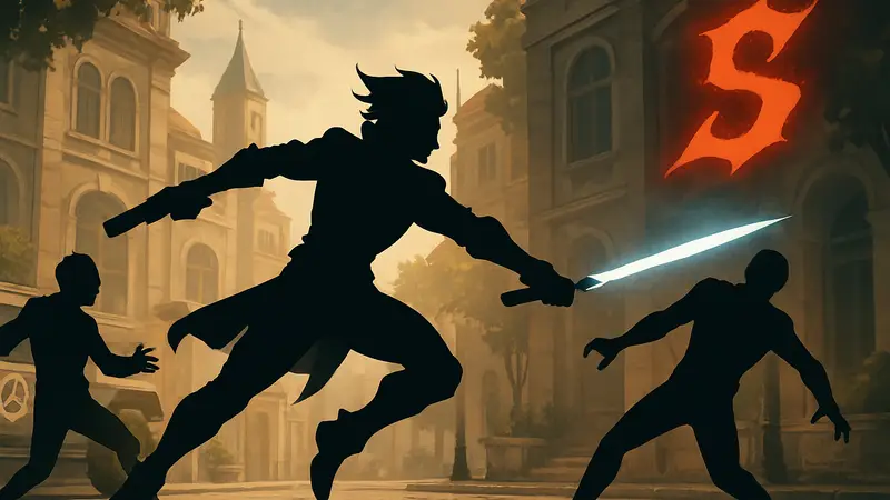 Герой Shion в Overwatch, выполняющий комбо-атаки, и возможный рейтинг стиля Devil May Cry.