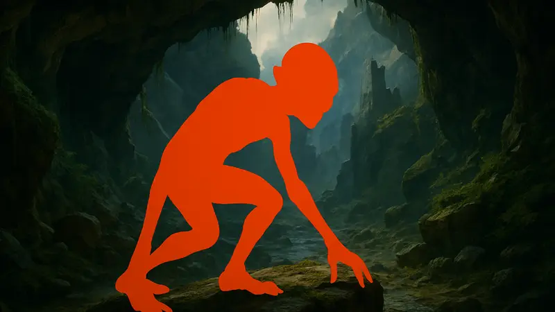 Скриншот из игры The Lord of the Rings: Gollum с главным героем Голлумом