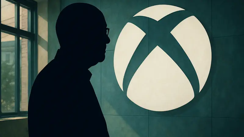 Фотография Эрнеста Юэна, ветерана Microsoft, на фоне логотипа Xbox.