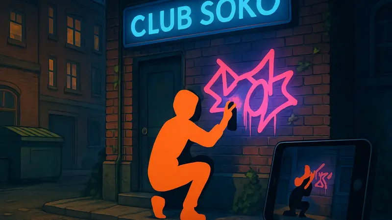 Геймплей Club Soko, мобильная игра о граффити, выпущенная на iOS и Android.
