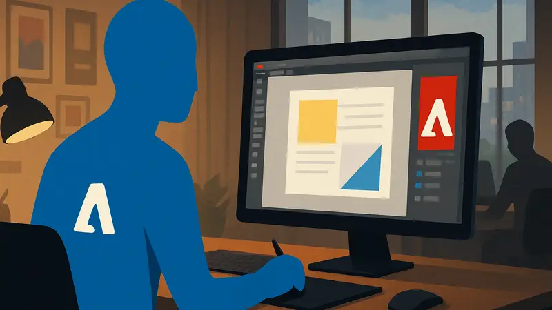 Разговорный ИИ-агент Adobe в процессе создания дизайна.