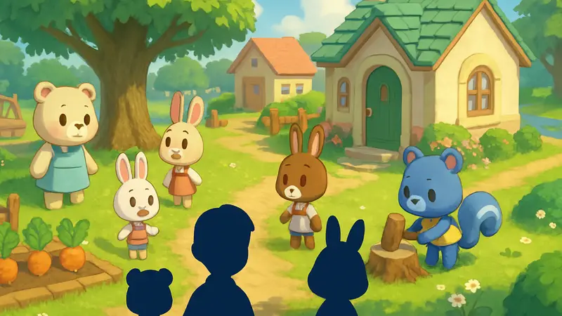 Игровой процесс Petit Planet с милыми персонажами и элементами строительства, напоминающими Animal Crossing.