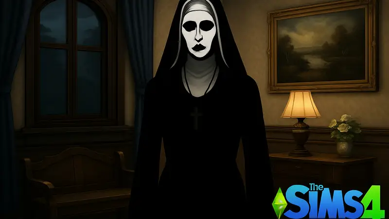 Демон Валак из фильма «Заклятие», воссозданный в игре The Sims 4 без использования модов и CC.