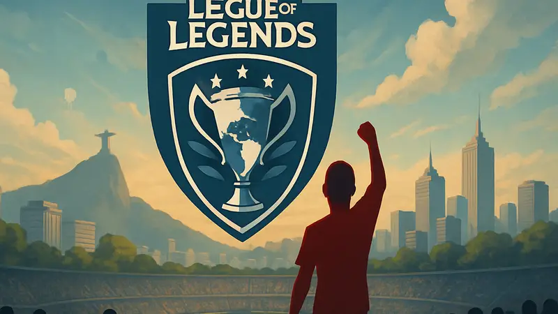 Логотип League of Legends Americas Cup с кубком и символикой региона