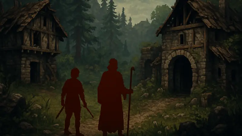 Скриншот из пиксельной RPG Drova: Forsaken Kin в стиле Gothic