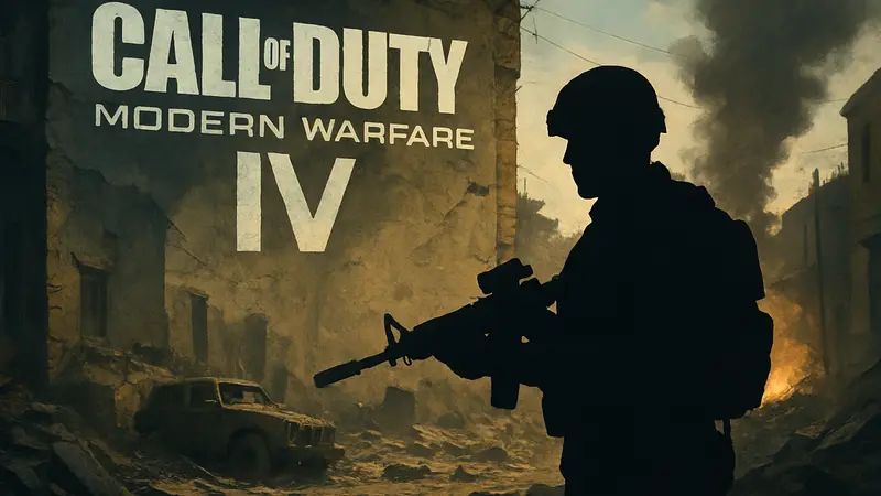 Логотип Call of Duty: Modern Warfare 4 с солдатом, символизирующим одиночную кампанию.