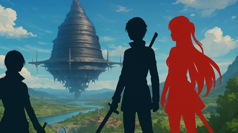 Обложка игры Sword Art Online: Echoes of Aincrad с персонажами Асуной и Кирито.