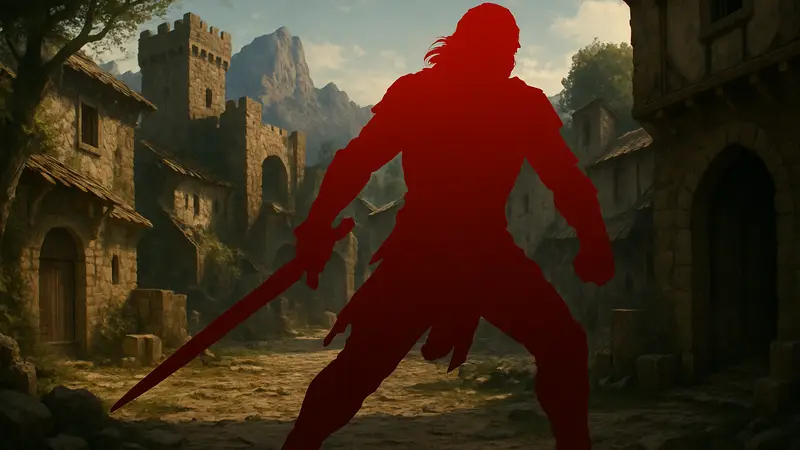 Персонаж Crimson Desert с высоким уровнем здоровья, готовый к схватке