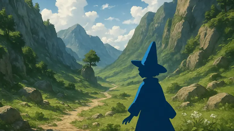 Сцена из аниме Witch Hat Atelier, где Коко сталкивается с испытаниями или ищет магическую траву.