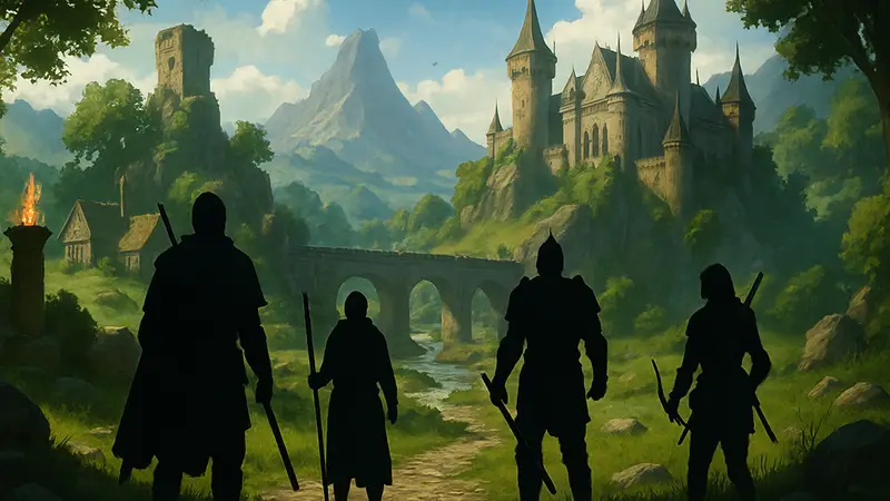 Игровой мир в фэнтези RPG с исследованием локаций и персонажами.