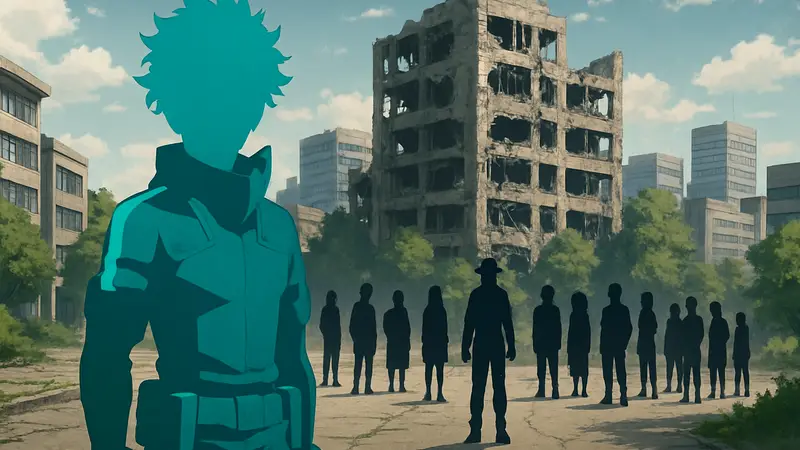 Повзрослевший Деку из аниме «Моя геройская академия» в новом трейлере, показывающем скачок во времени.