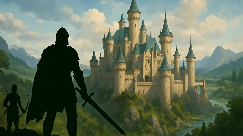 Обложка игры Heroes of Might and Magic: Olden Era на фоне фэнтезийного замка.