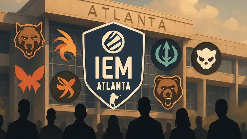 Логотип турнира IEM Atlanta по CS2 с символикой команд-участниц