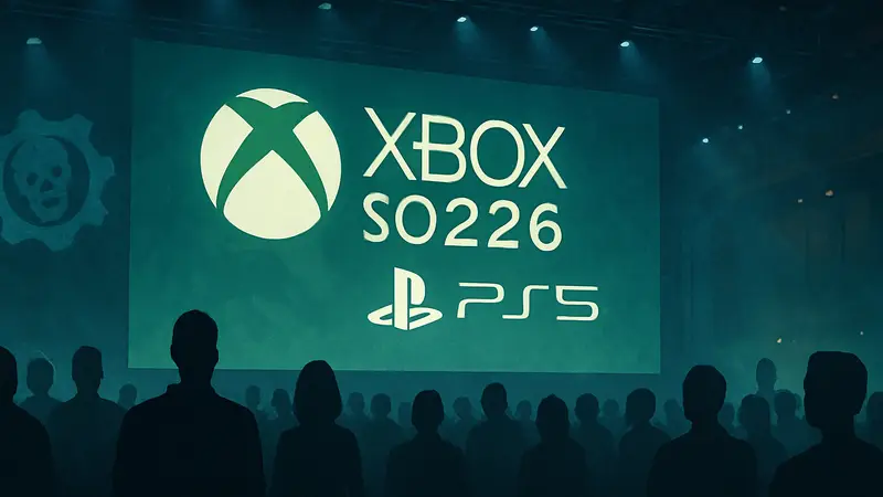 Логотип Xbox Games Showcase 2026 с датой 7 июня и символами Xbox и PS5.