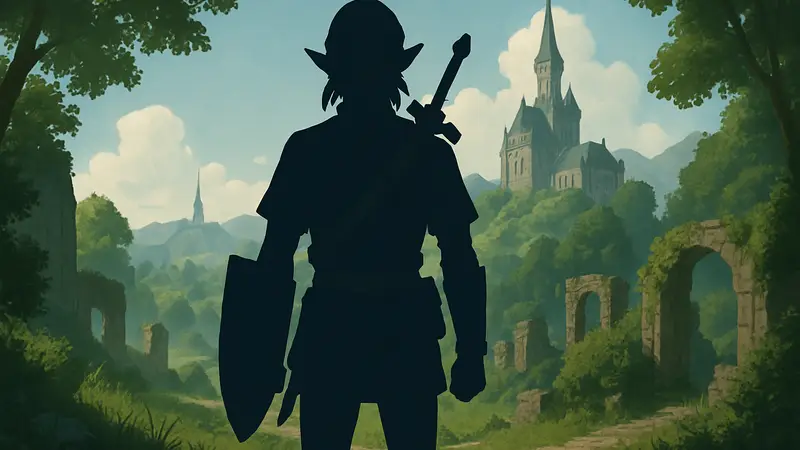 Линк из фильма по The Legend of Zelda в полном костюме, первый официальный образ персонажа.