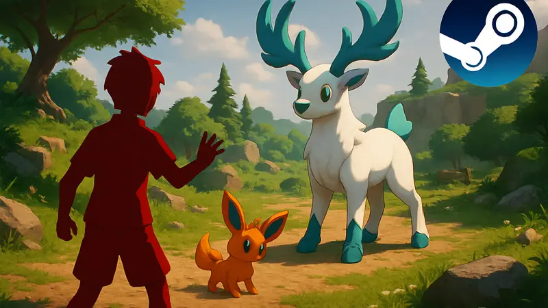 Геймплей игры Aniimo, похожей на Pokemon, 3D графика, Steam